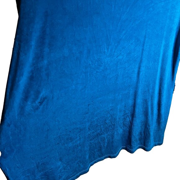 Chico's Travelers Blouse Womens L Teal Blue Green V-Neck 3/4 Sleeve - Picture 16 of 16